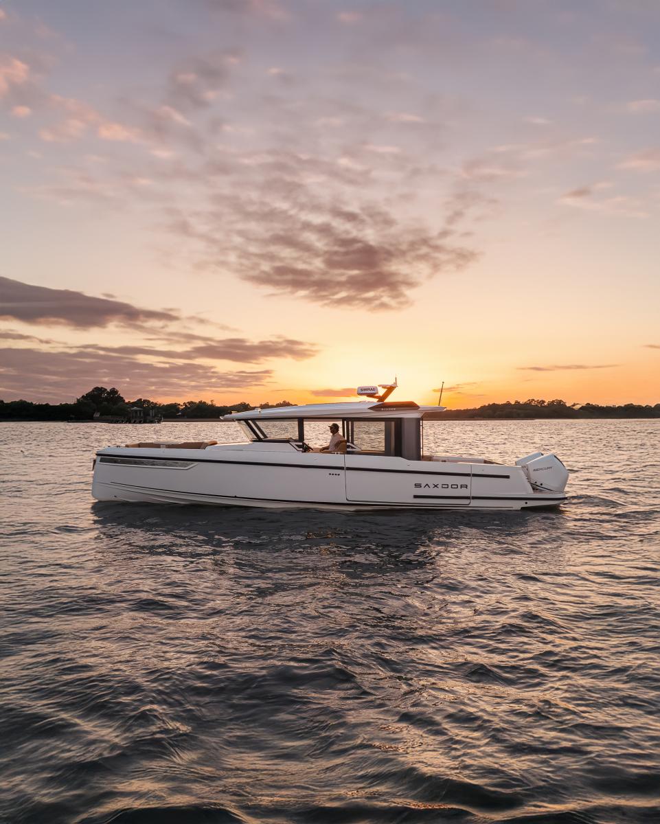 Saxdor Yachts 340 GTWA 2020 bij Belgian Boat Service